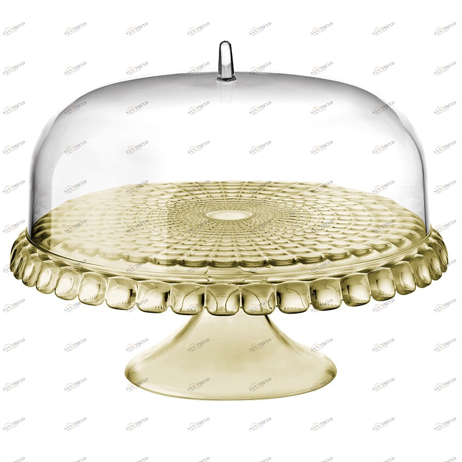 Тортовница круглая 36 см песочная Tiffany GUZZINI  00-3869856 Бежевый 