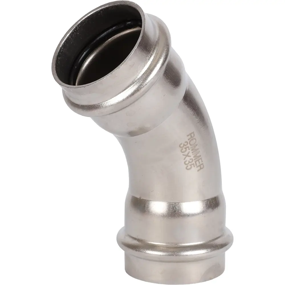 Угол Rommer 35 мм 45 градусов ВПр-ВПр нержавеющая сталь STLM-2064171