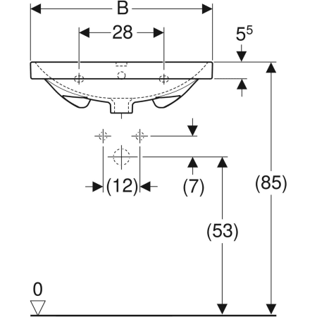 500.621.01.2 Раковина Geberit Acanto Geberit  - Вид №3