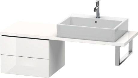 LC582702121 Шкафчик для компактной консоли L-Cube #LC5827 520 x 477 мм Орех темный декор Duravit - Вид №2