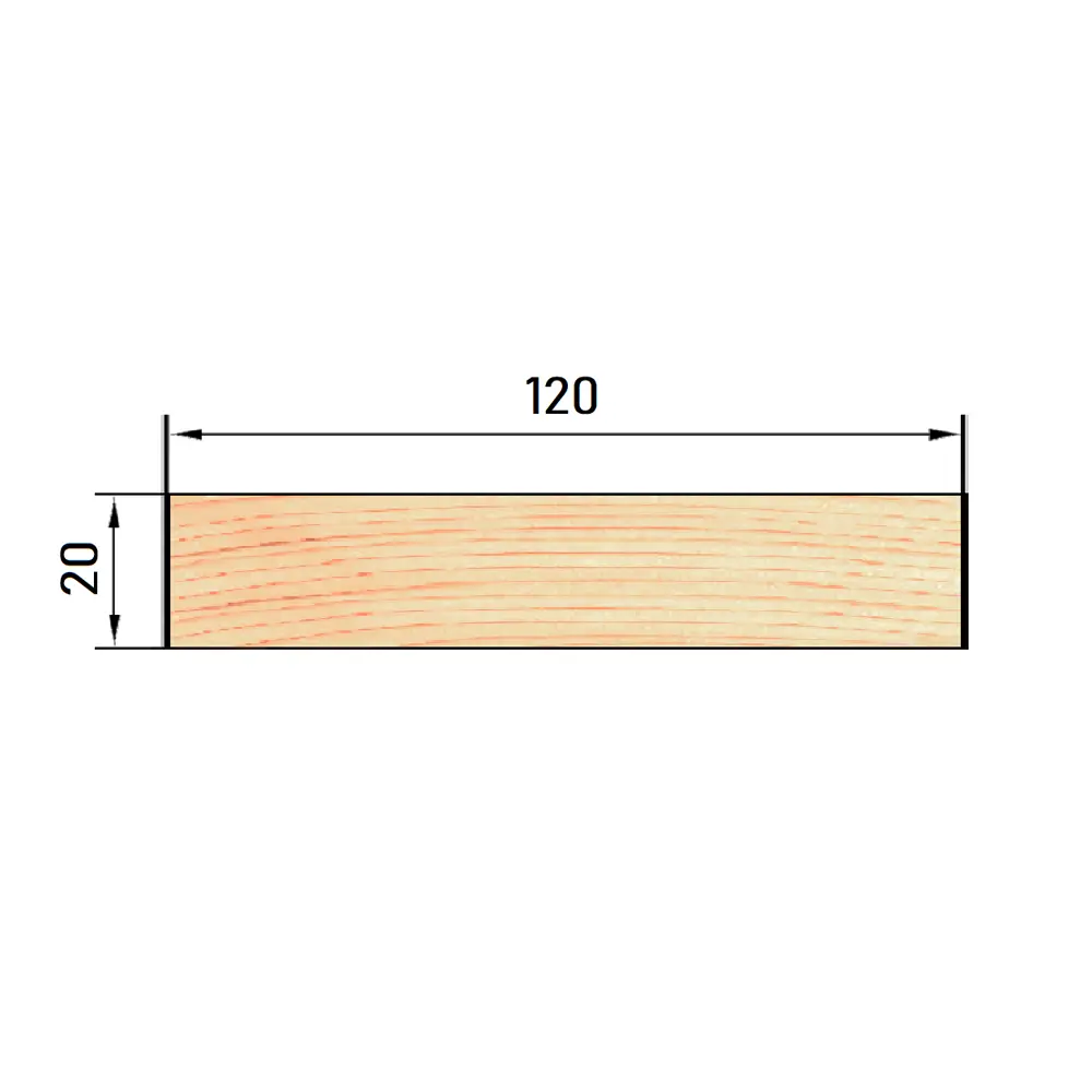 Планкен импрегнированный 20x120x3000 мм хвоя прямой с фаской угла РУСШПАЛА STLM-2144393 - Вид №7