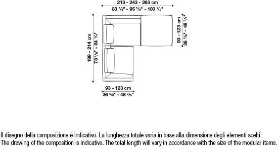 B&B Italia Модульный угловой диван из ткани Richard sun-id-1472345 - Вид №94
