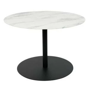 Столик круглый Snow, мрамор, средний