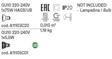 Поворотный прожектор из стали и хрусталя Fabbian Beluga Colour ARCH-00113507 - Вид №10