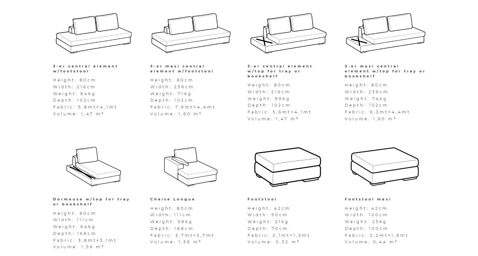 Секционный диван из ткани Ditre Italia BIJOUX ARCH-00114588 - Вид №7