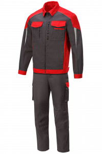 5044432 Костюм NEW графит красный STATUS  Летняя спецодежда  размер 52-54/170-176