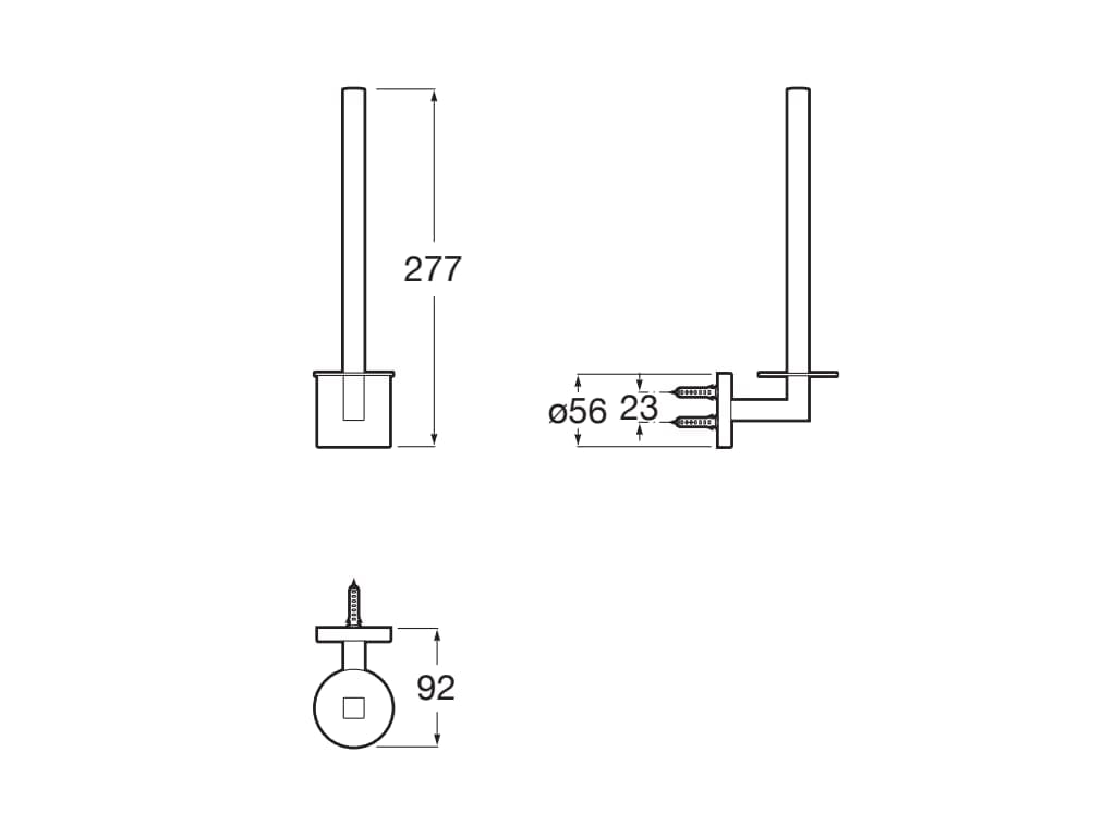 Металлический запасной держатель рулона Roca Hotels ARCH-00089808 - Вид №2