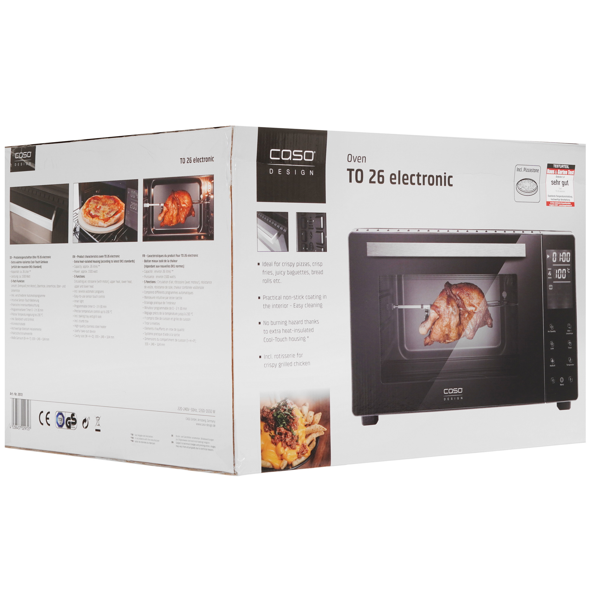 9908384 Мини-печь CASO TO 26 electronic черный STDN-0037391 - Вид №10