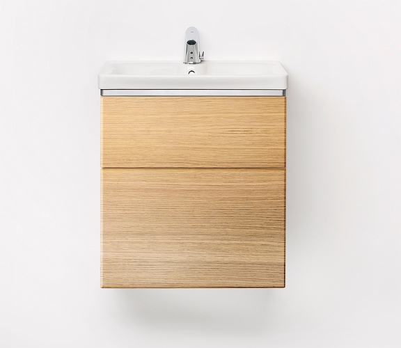 9610262101 IDO Glow напольная тумба под умывальник, с двумя ящиками, W = 980 мм, W1 = 1000 мм, дуб - Вид №10