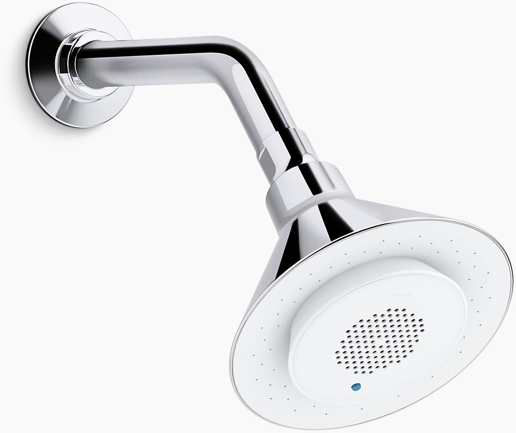 KOHLER Однофункциональная насадка для душа Moxie 2,0 галлонов в минуту с беспроводным динамиком K-9245-E-CP 