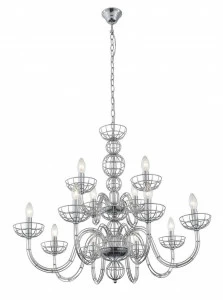 Подвесная люстра ST Luce Manic SL165.103.12 ST LUCE ДИЗАЙНЕРСКИЕ, MANIC, ДВУХЪЯРУСНЫЕ 057846 Хром