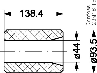 Danfoss Сменные сердечники-вставки для разборных фильтров DCR Eliminator 48-F Вставка фильтра - сетка 023U1921  - Вид №4