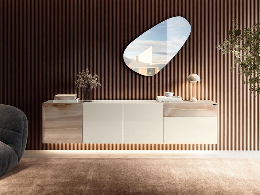 Стеклянный подвесной шкаф со встроенным освещением Lago 36e8 ARCH-00147042