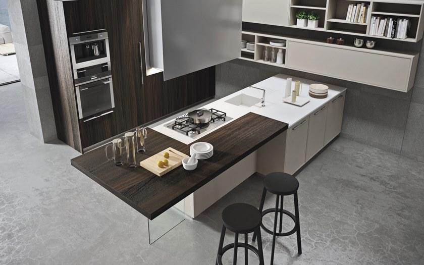 Alta Cucine Лакированная кухня с полуостровом Sistema 22 sun-id-1458498 - Вид №1