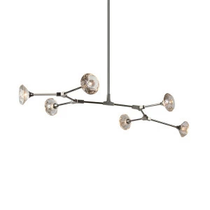 Подвесной светильник Salasco 6 nickel от Delight Collection KR0776P-6 nickel DELIGHT COLLECTION ДИЗАЙНЕРСКИЕ 243908 Прозрачный;никель