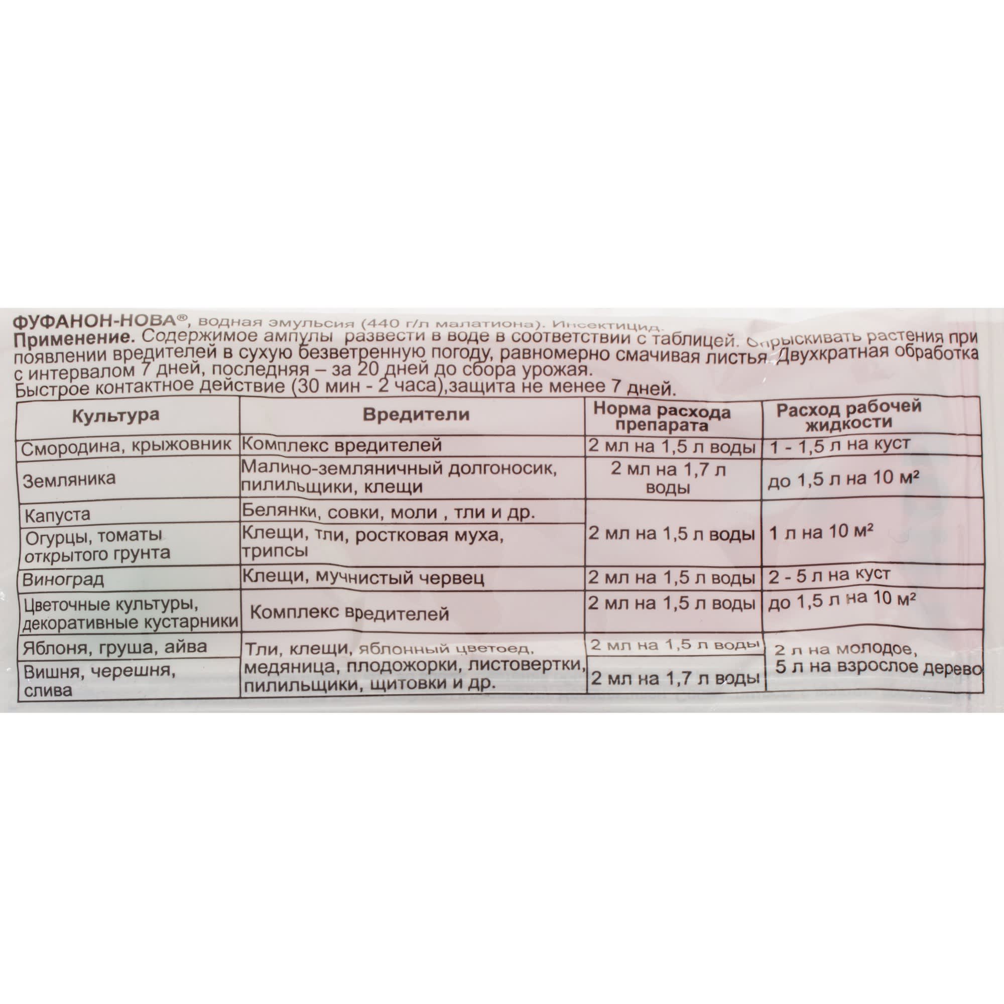 15170521 Средство для защиты садовых растений от вредителей «Фуфанон-нова» 2 мл Santreyd  - Вид №1