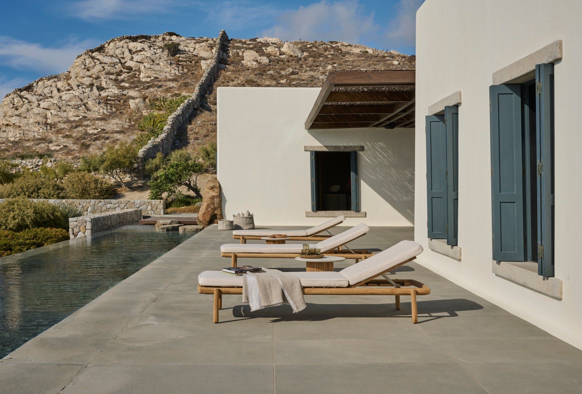 Садовая кровать с откидной спинкой из тикового дерева TRIBÙ Ukiyo ARCH-00121305 - Вид №4