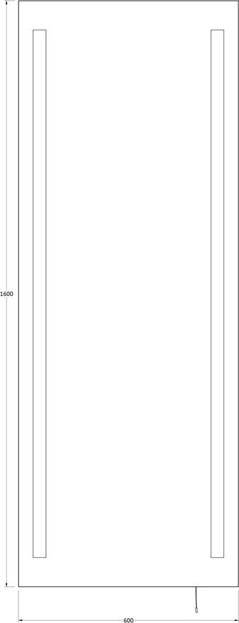 LIN-A2 9136 Зеркало с 2-мя встроенными LED-светильниками 28 W ELLUX Linea LED - Вид №1