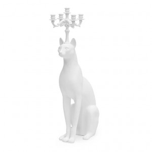 600487-10 ABHIKA СВЕЧА.ЕГИПЕТСКИЙ КОШКА WHITE