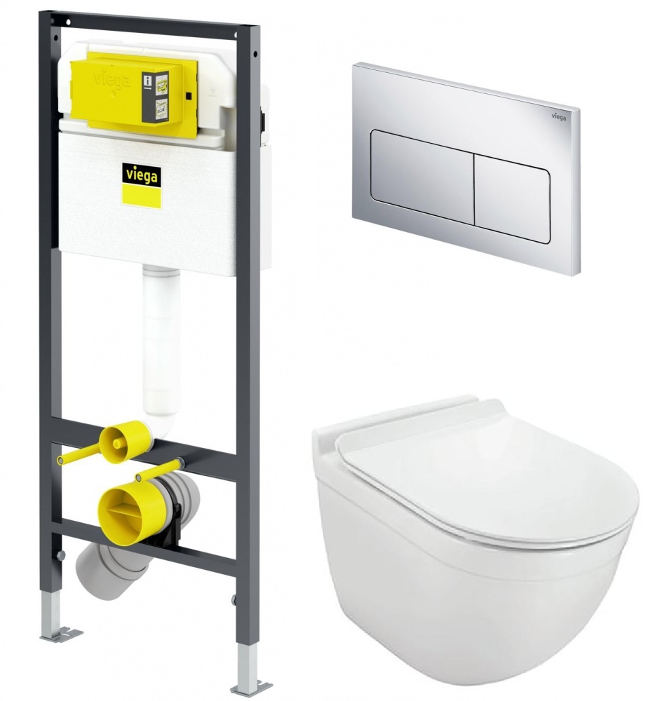 792824-Solo Инсталляция viega с безободковым унитазом Jaquar Solo Santreyd