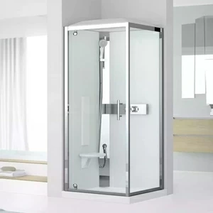 Novellini. Душевая кабина термостатическая 90x90 GF90 STANDARD с низким душевым поддоном и крышей GLAX 3