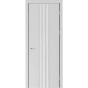 Дверь межкомнатная глухая Вилия 80x220 см эмаль цвет серый с замком и без петель 89464685 STLM-2008930