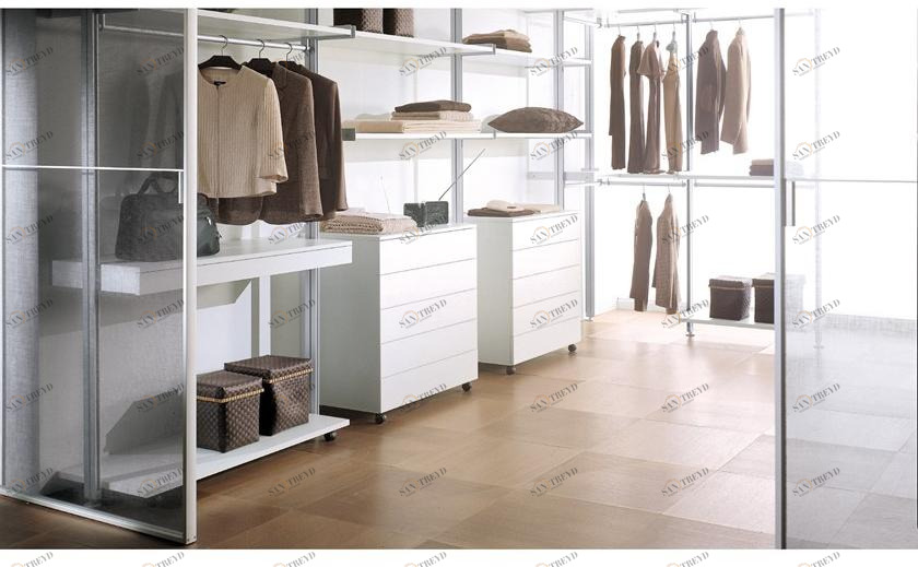 Longhi Угловая гардеробная Aluminiun chic – doors Serie 400