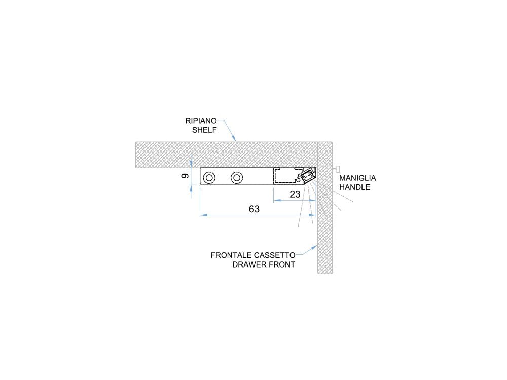 Наружный светодиодный профиль для освещения ящиков Metalarredo YRA ARCH-00075970 - Вид №2