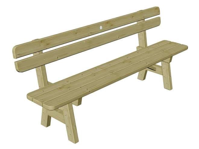 Садовая скамейка из сосны со спинкой Pircher SIRMIONE ARCH-00028120 - Вид №5