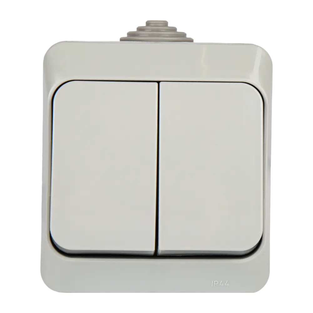 Выключатель SYSTEME ELECTRIC Этюд двухклавишный влагозащищенный 12511297 STLM-1430973