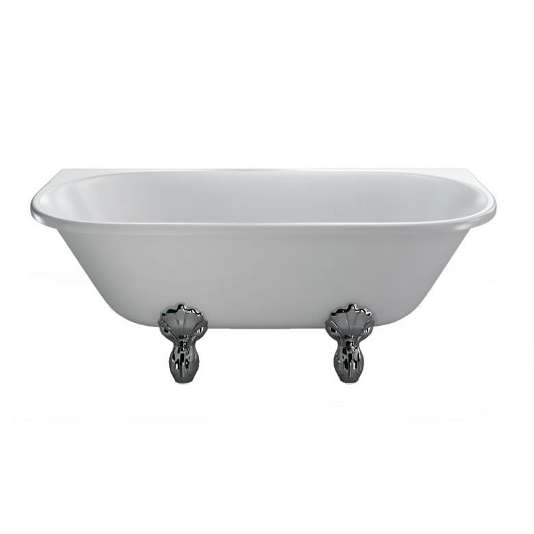 Burlington Традиционная ванна на ножках Avantgarde 1700 с приставной стенкой с ножками Luxury Arc в белом цвете L2W T12D  - Вид №1