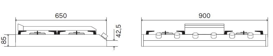 Газовая плита из нержавеющей стали Ilve Professional Plus ARCH-00124636 - Вид №2