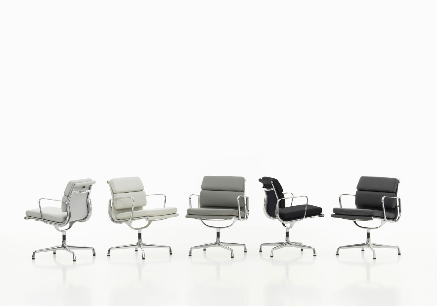 Кожаный спиц поворотный стул с подлокотниками VITRA Eames Soft Pad Group ARCH-00078216 - Вид №9