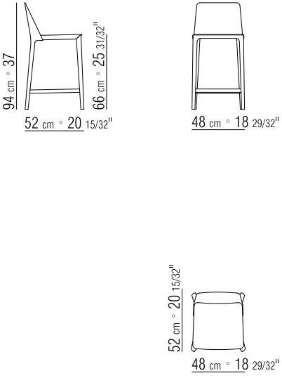 Flexform Высокий кожаный табурет со спинкой Isabel sun-id-1361467 - Вид №4