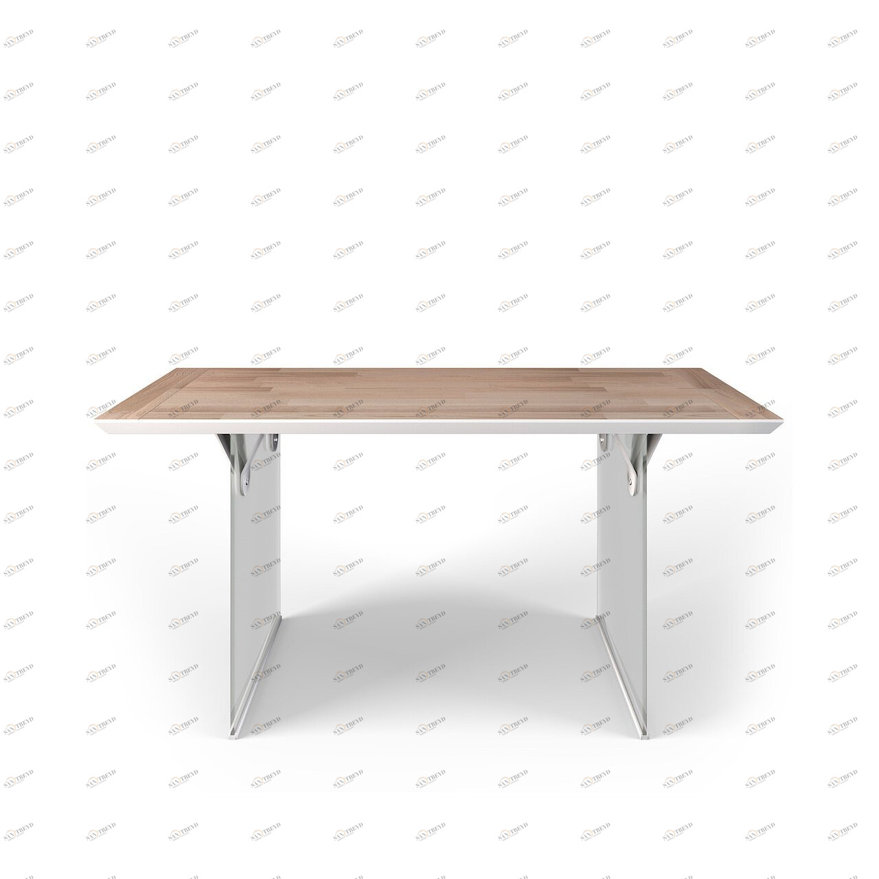 Письменный стол деревянный со стеклянными ножками белый EcoComb New BRAGIN DESIGN ПИСЬМЕННЫЕ СТОЛЫ ECOCOMB 256607 Бежевый;прозрачный 