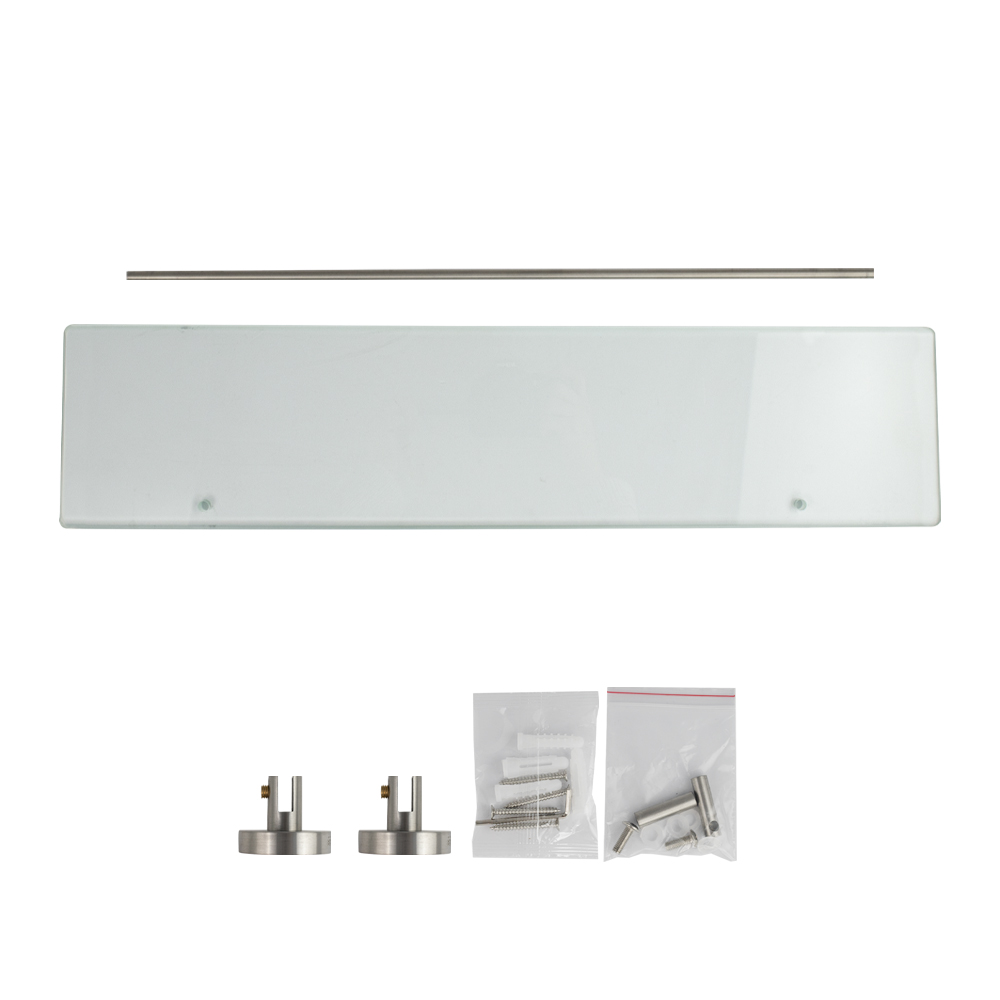 GFmark - Полка стеклянная, из нержавеющей стали, код: 80006  - Вид №3