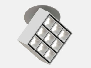 Утопленный металлический светодиодный потолочный светильник