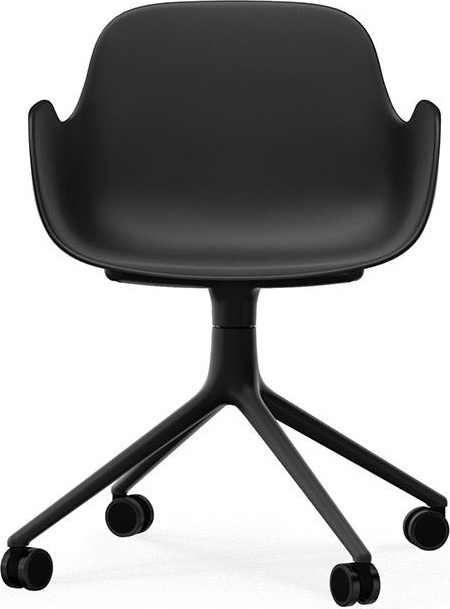 604981 Кресло Swivel 4W Black Aluminium / Black Normann Copenhagen Form - Вид №1