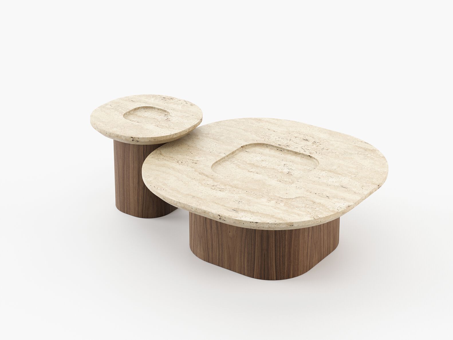 Квадратный журнальный столик из травертина Laskasas Essence ARCH-00100236 - Вид №3