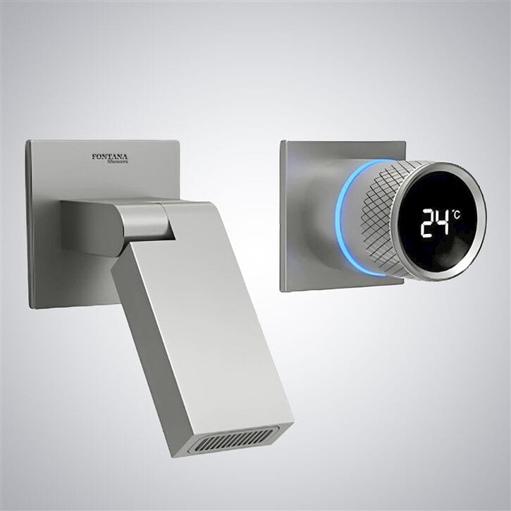 Настенный смеситель для раковины с 2 отверстиями Fontana Showers синий Синий ARCH-00139938 - Вид №12