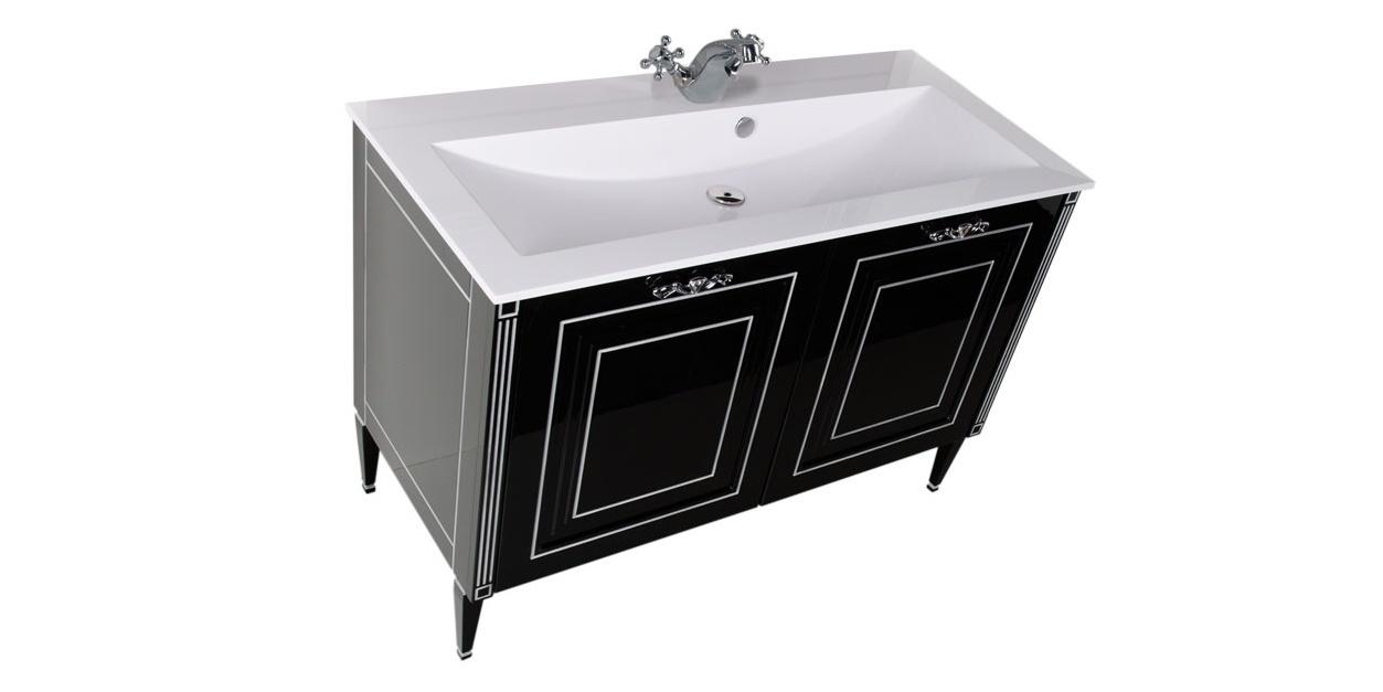 Комплект мебели Aquanet Паола 120 черный ПАЛЛАДА 00182132 - Вид №3