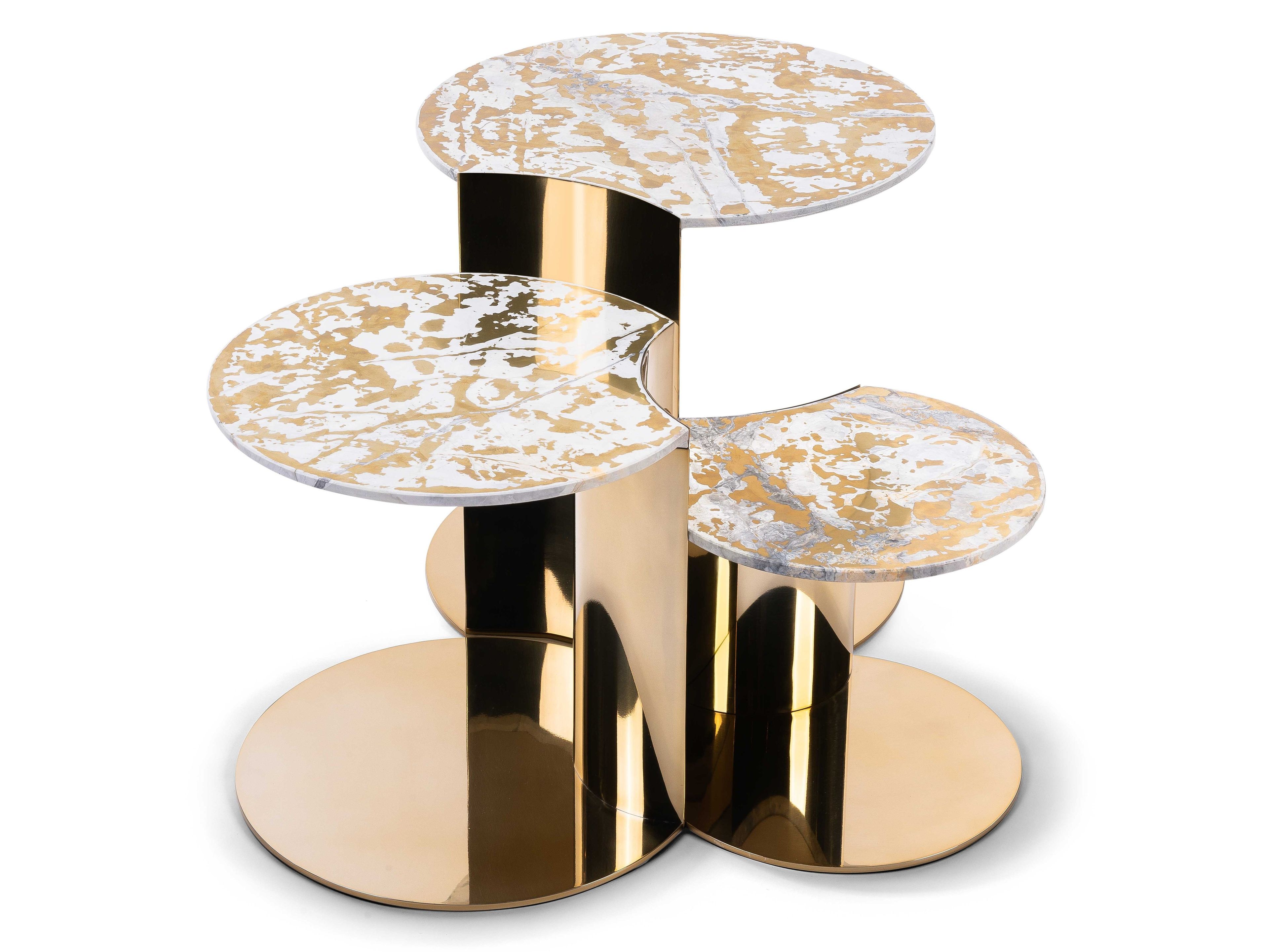 Круглый стальной журнальный столик Visionnaire GRANGER ARCH-00007668