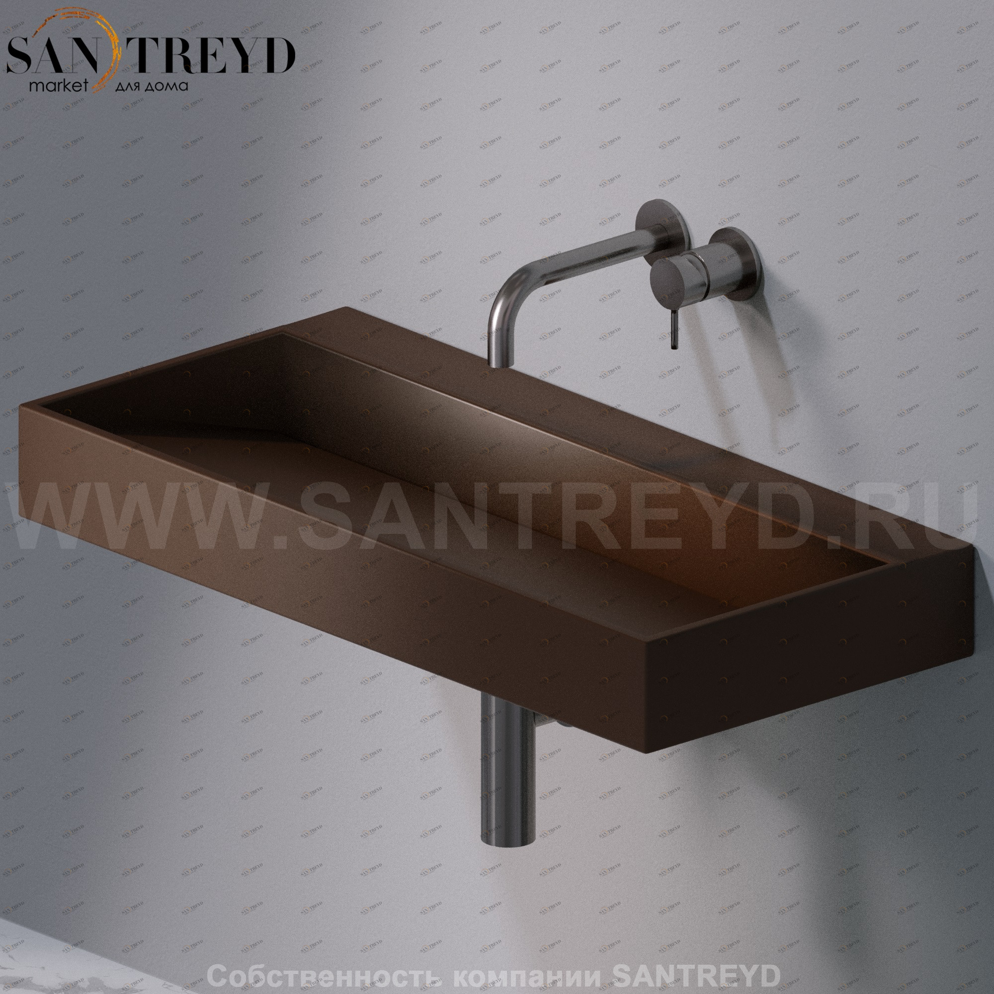 L011T1RPV4.107 Подвесная раковина настенная прямоугольная A. e T. Italia P35 AeT ITALIA