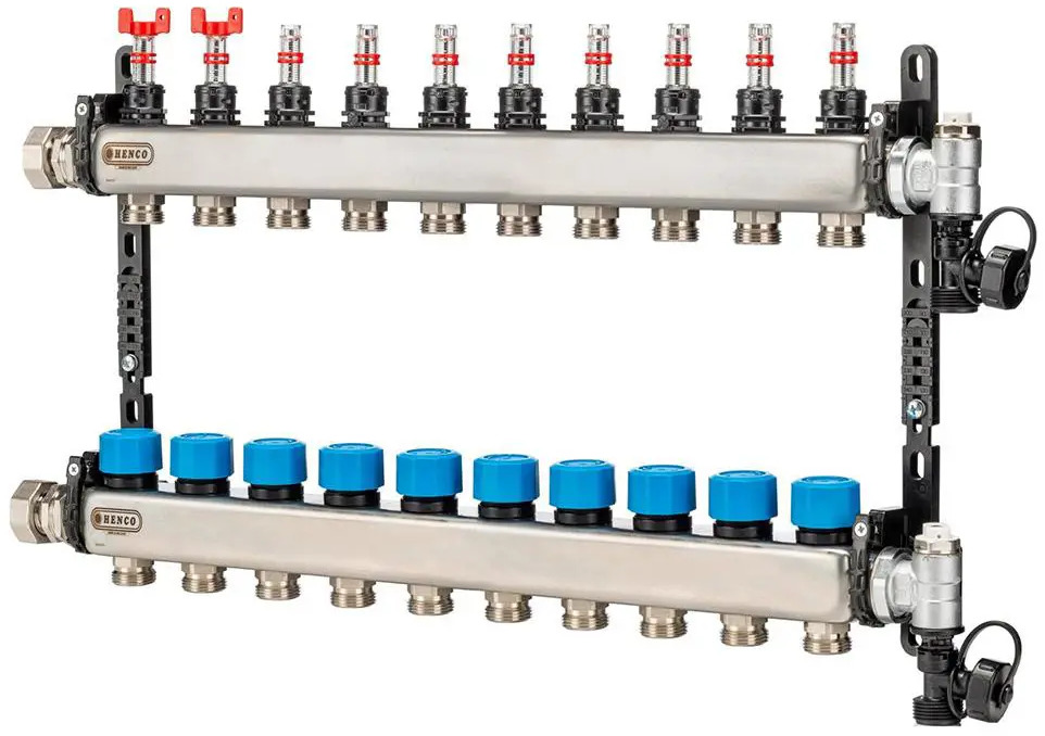 93720069 Коллекторная группа Henco 1” - 10 x 3/4”, нержавеющая сталь STLM-0939544