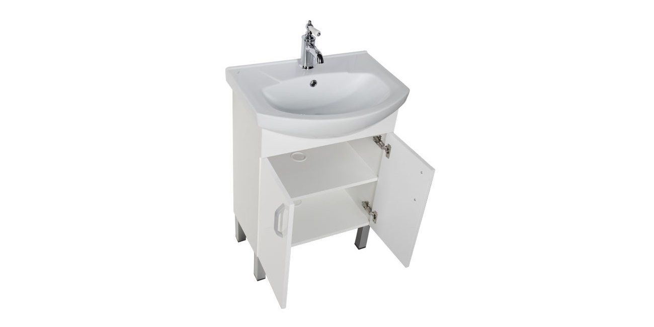 Комплект мебели Aquanet Алькона 60 белый (2 дверцы) 00183486 - Вид №4