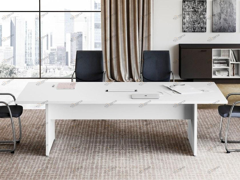 Las Mobili Прямоугольный деревянный стол для переговоров Delta evo sun-id-1498058