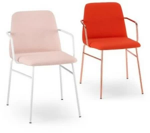 TrabA' Стул из ткани с подлокотниками Bardot 0034-met-tu-cb