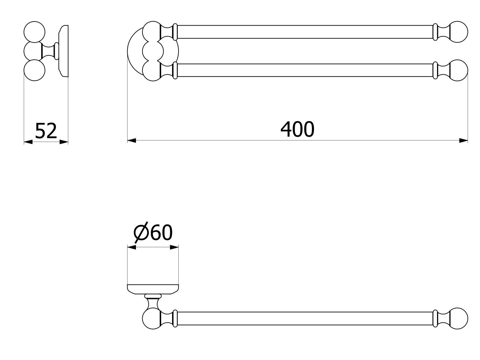 Держатель для полотенец IB Hermes-аксессуары ARCH-00112745 - Вид №6