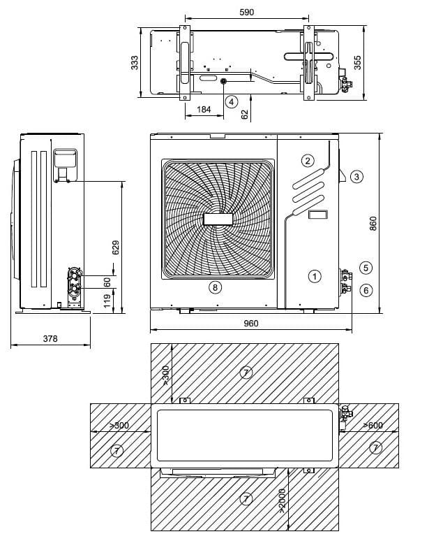 Инверторный тепловой насос со встроенным накопителем Rossato S.p.A воздушный инвертор ARCH-00069437 - Вид №2