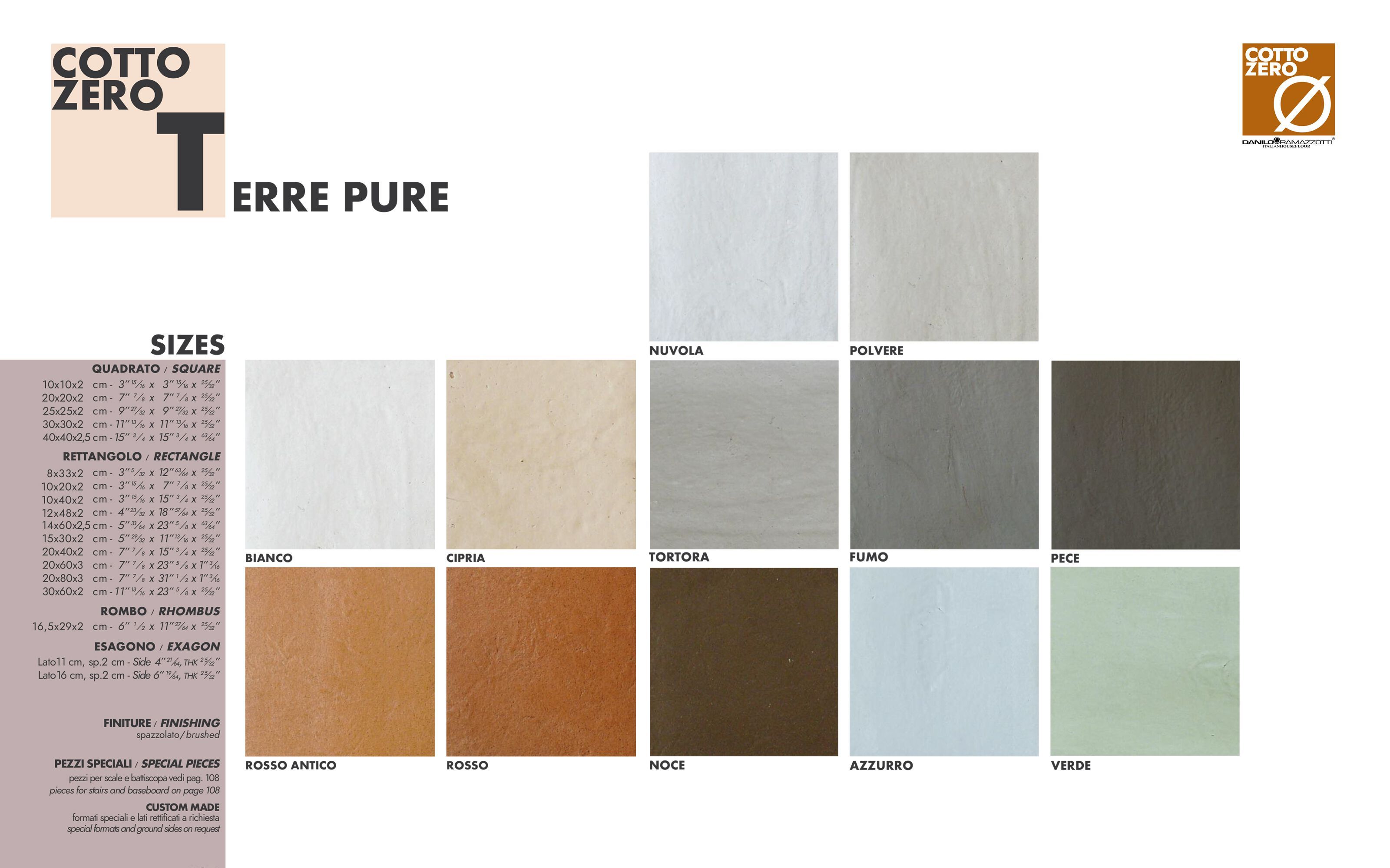 Терракотовый пол/покрытие ручной работы Danilo Ramazzotti Cotto Zero Terre Pure ARCH-00041281 - Вид №5